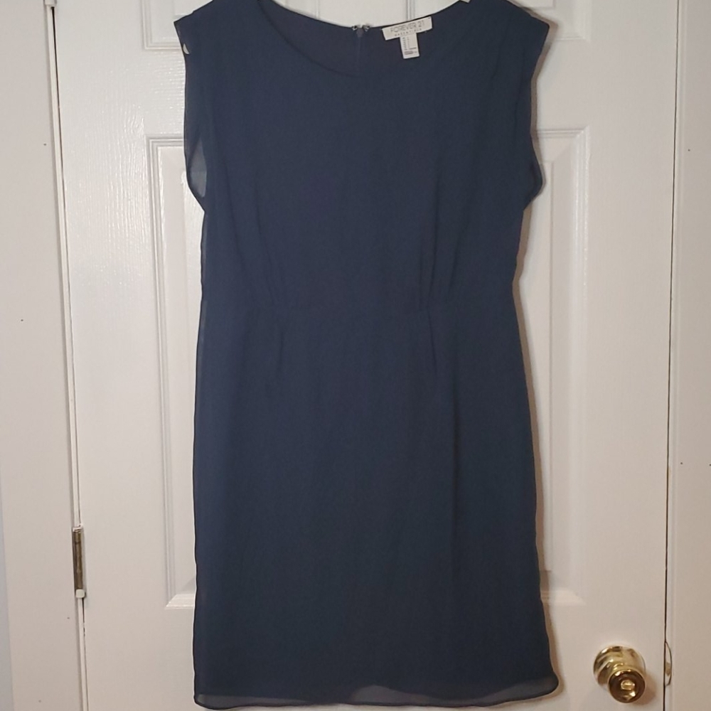 Forever 21 Sleeveless Navy Semi-Formal Dress
